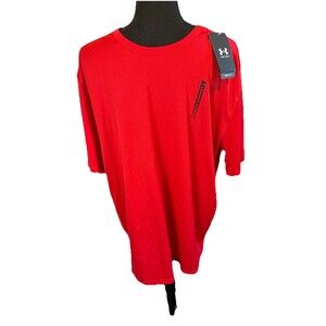 NWT Under Armour CoolSwitch Men's Small XL Red Short Sleeve Shirt 1370362